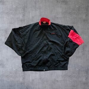 VTG 90s ACURA Dealership Nylon Windbreaker Jacket Black Red Made in USA Mens M